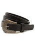 Thin Western Single Prong Buckle with Single Loop Faux Leather Belt