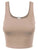 Basic Sleeveless Deep Scooped Boatneck Cropped Tank Top