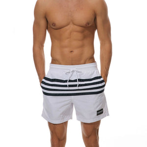 Men's Classic Stripe Trunks Board Shorts Beach Swimming Wear