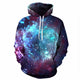 Men's Quality 3D Space Galaxy Print Series Pullover Hooded Sweatshirts