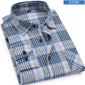 Men's Long Sleeve Forever Classic Slim Fit Soft Flannel Plaid Shirt