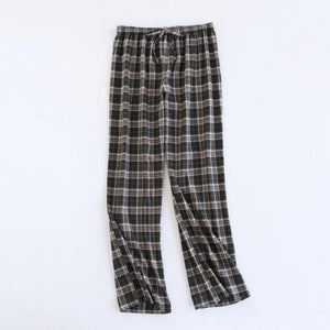 Men's Classic Comfortable Plaid Casual Pajama Long Pants