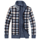 Men's Knitted Slim Fit High Collar Casual Zip-Up Sweater Jacket