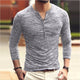 Men's Slim Fit Long Sleeve Henley Shirts