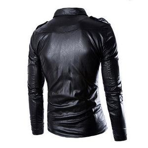 Men's Faux Leather Forever Classic Moto Biker Rider Jacket