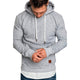 Men's Classic Solid Long Sleeve Hooded Sweatshirt with Kangaroo Pocket