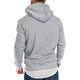 Men's Classic Solid Long Sleeve Hooded Sweatshirt with Kangaroo Pocket