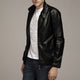 Men's Perfect Faux Leather Stand Collar Moto Jacket