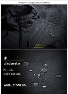 Men's Casual Hooded Waterproof Windbreaker Bomber Tourist Tactical Jacket