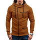 Men's Fitted Long Sleeve Fashion Zip-Up Hoodie Jacket