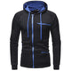 Men's Fitted Long Sleeve Fashion Zip-Up Hoodie Jacket