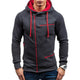 Men's Fitted Long Sleeve Fashion Zip-Up Hoodie Jacket