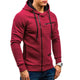 Men's Fitted Long Sleeve Fashion Zip-Up Hoodie Jacket