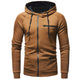 Men's Fitted Long Sleeve Fashion Zip-Up Hoodie Jacket