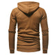 Men's Fitted Long Sleeve Fashion Zip-Up Hoodie Jacket