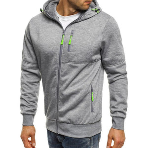 Men's Premium Fashion Tracksuit Solid Hoody Jacket with Zipper Pockets