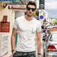 Men's Solid Crew Neck Short Sleeve Casual Fashion Chest Pocket T shirt