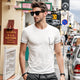 Men's Solid Crew Neck Short Sleeve Casual Fashion Chest Pocket T shirt