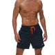 Men's Classic Solid Quick Dry Beach Board Swimming Boxer Shorts with Pockets