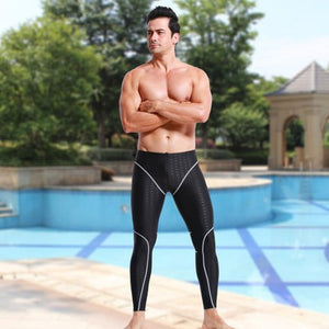 2018 New Swimwear Long Men Swimsuit sharkskin water repellent racing men's swimming trunks Sport classic men swimwear beachwear