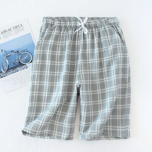 Men's Comfortable Plaid Short Casual Pajama Pants